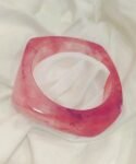 Casual Wear Resin Funky Pink Mix Stretchable Bangle