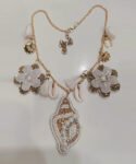 Party Wear Off-White/Gold Beachy Embellished Necklace