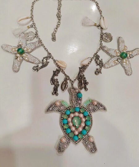 Party Wear Off-White Stones Embellished Necklace